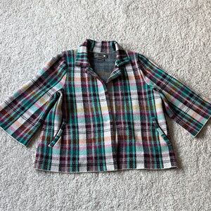 Plaid Women's Cardigan Sweater